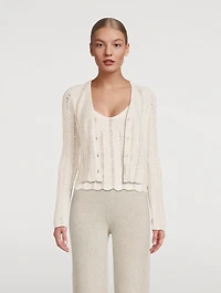 Pointelle Knit Cardigan