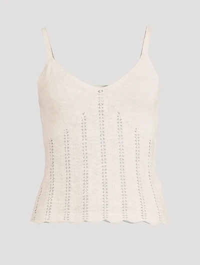 Pointelle Knit Tank Top