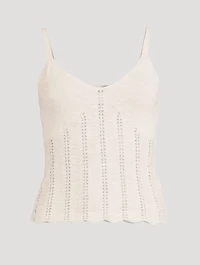 Pointelle Knit Tank Top