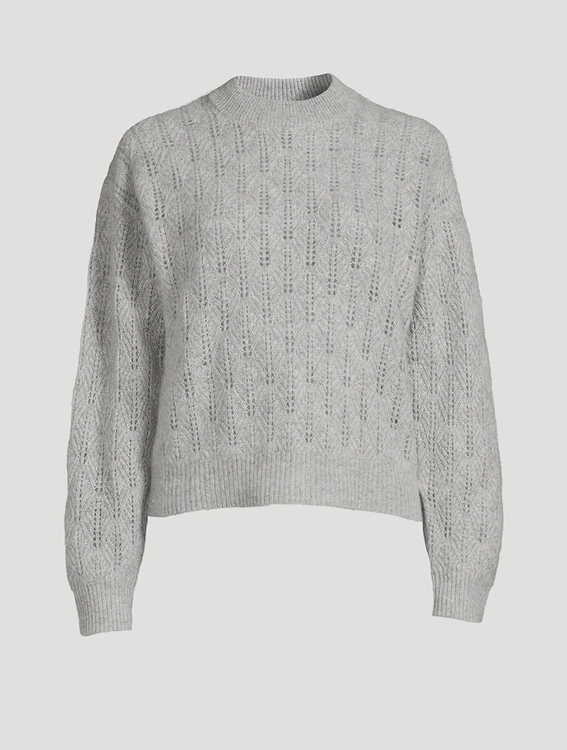 Cashmere Pointelle Knit Sweater