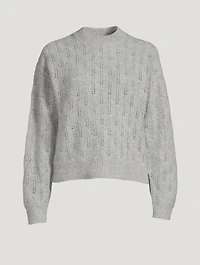 Cashmere Pointelle Knit Sweater