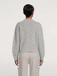 Cashmere Pointelle Knit Sweater