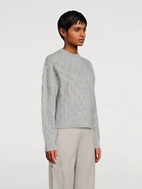 Cashmere Pointelle Knit Sweater