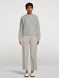 Cashmere Pointelle Knit Sweater
