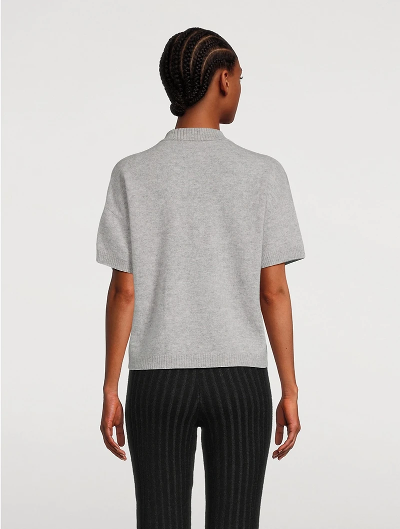 Cashmere Relaxed Short-Sleeve Polo