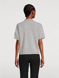 Cashmere Relaxed Short-Sleeve Polo