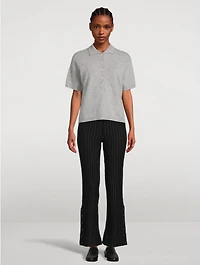 Cashmere Relaxed Short-Sleeve Polo