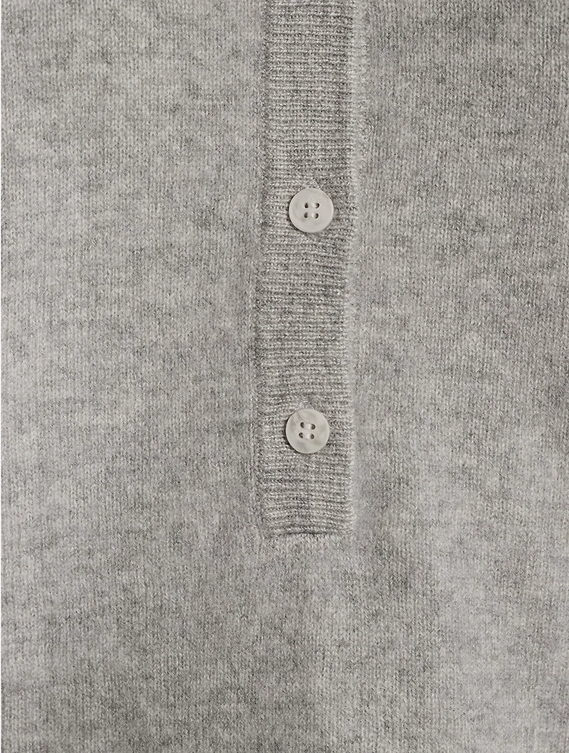 Cashmere Relaxed Short-Sleeve Polo
