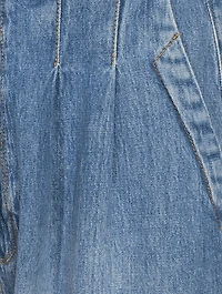 Ms. Plise Pleated Wide-Leg Jeans