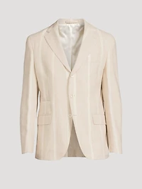 Alpaca And Wool Jacket Striped Print