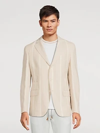Alpaca And Wool Jacket Striped Print
