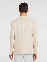Alpaca And Wool Jacket Striped Print