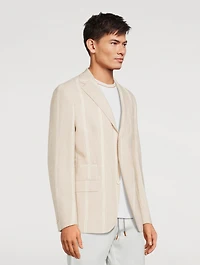 Alpaca And Wool Jacket Striped Print