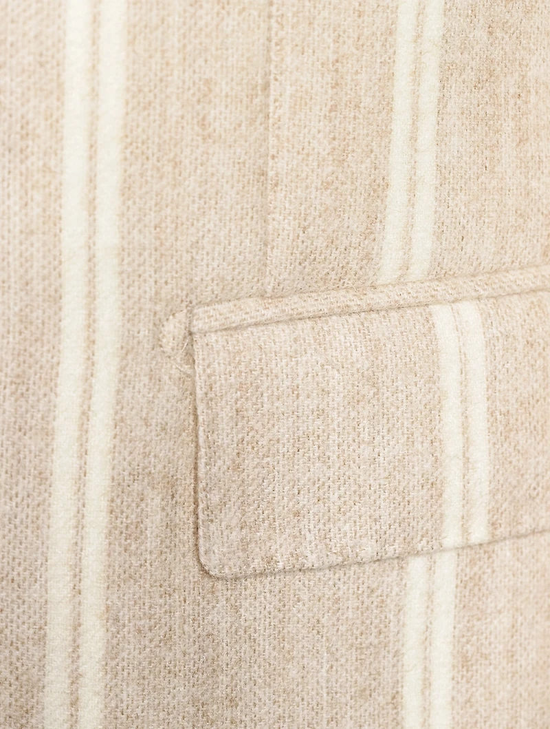 Alpaca And Wool Jacket Striped Print