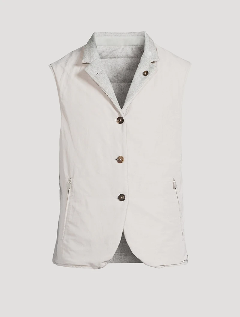 Silk And Cashmere Reversible Vest