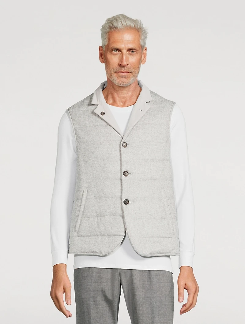 Silk And Cashmere Reversible Vest