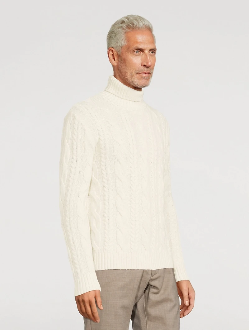 Wool And Cashmere Turtleneck Sweater