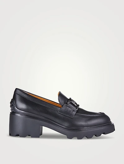 Leather Heeled Loafers