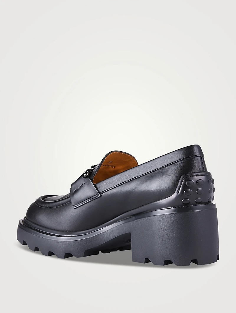 Leather Heeled Loafers