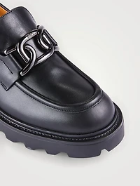 Leather Heeled Loafers