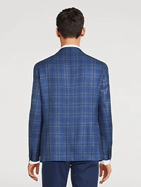 Mason Cashmere And Silk Jacket Plaid Print