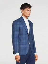 Mason Cashmere And Silk Jacket Plaid Print