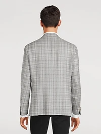 Morgan Cashmere And Silk Jacket Plaid Print