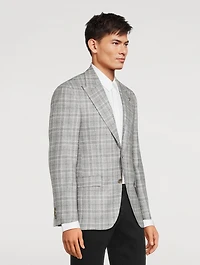 Morgan Cashmere And Silk Jacket Plaid Print