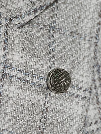 Morgan Cashmere And Silk Jacket Plaid Print