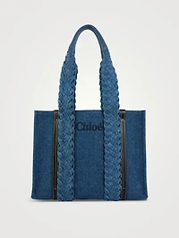 Medium Woody Denim Tote Bag