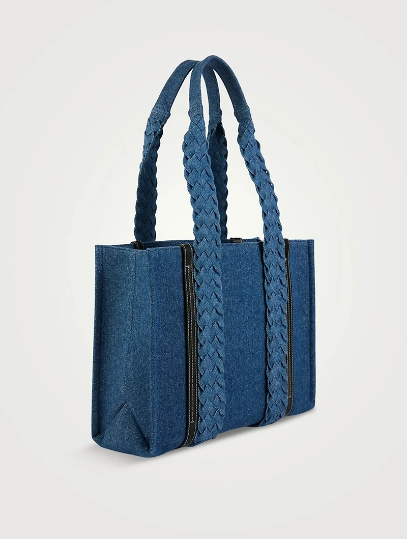 Medium Woody Denim Tote Bag