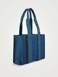 Medium Woody Denim Tote Bag