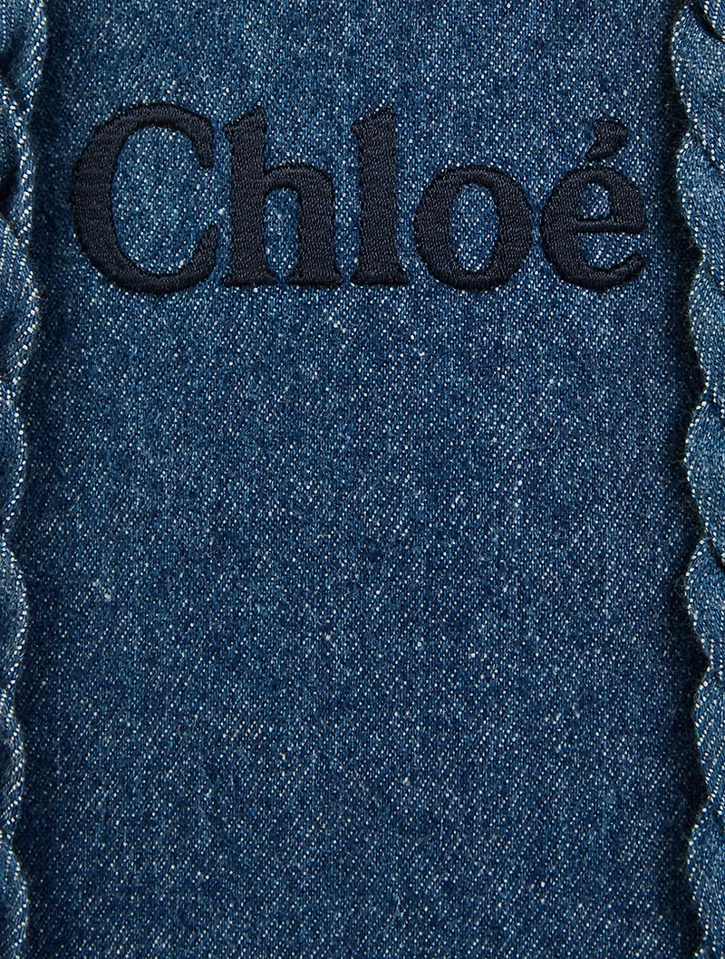 Medium Woody Denim Tote Bag