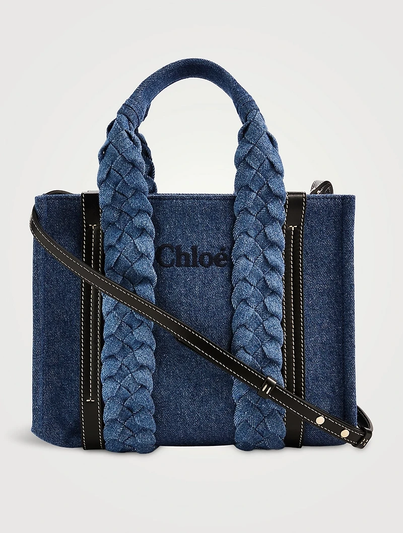 Small Woody Denim Tote Bag