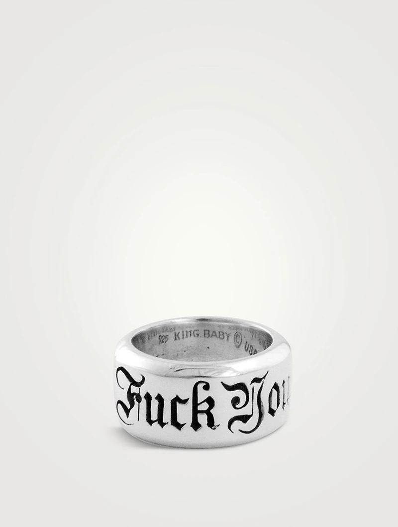 Sterling Silver New 'F You' Ring