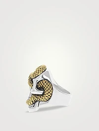 Large Skull And Snake Ring