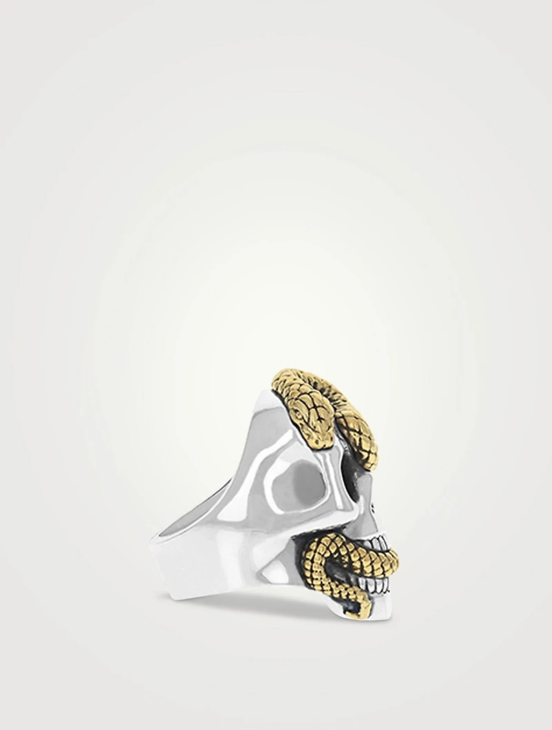 Large Skull And Snake Ring