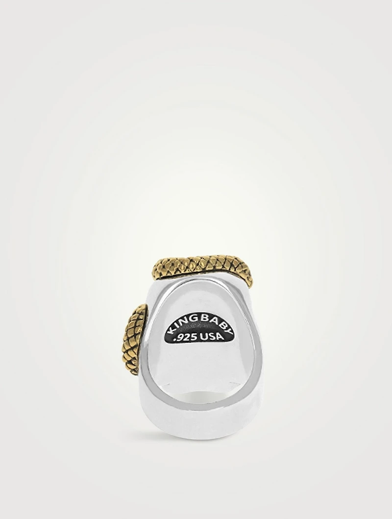 Large Skull And Snake Ring