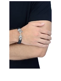 Small DOTD Skull Leather Braided Bracelet