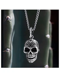 Laughing Skull with Moveable Jaw Pendant Necklace
