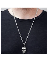 Laughing Skull with Moveable Jaw Pendant Necklace