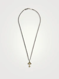 Small Silver Traditional Cross Pendant Necklace