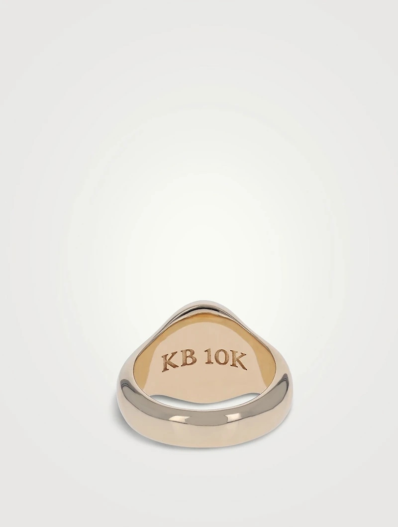 10K Gold Traditional Cross Motif Ring