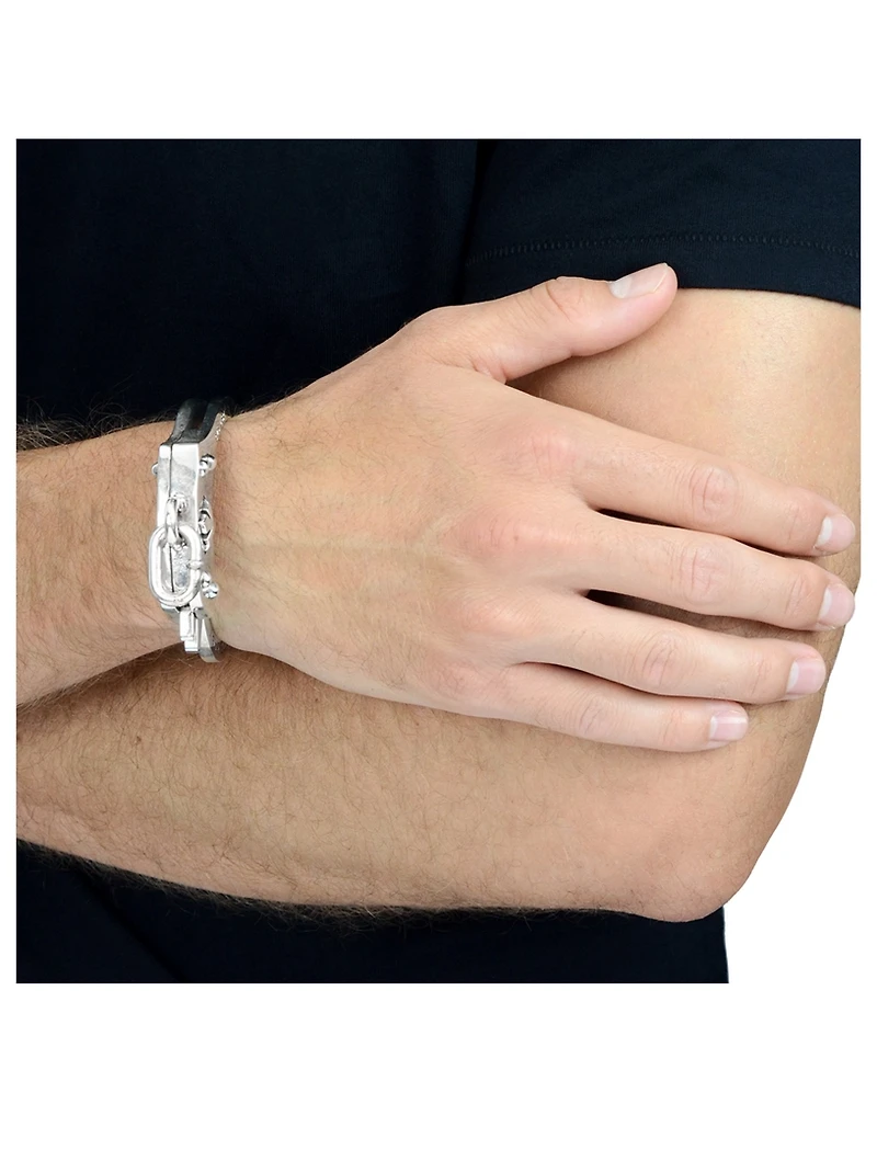 Large Silver Handcuff Bracelet