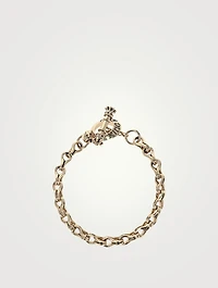 10K Gold Small Twisted Eight Link Bracelet