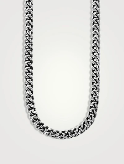 Large Sterling Silver Curb Link Necklace