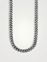 Large Sterling Silver Curb Link Necklace
