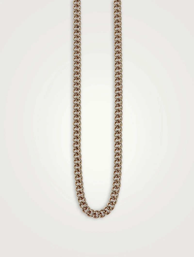 10K Gold Fine Curb Link Necklace