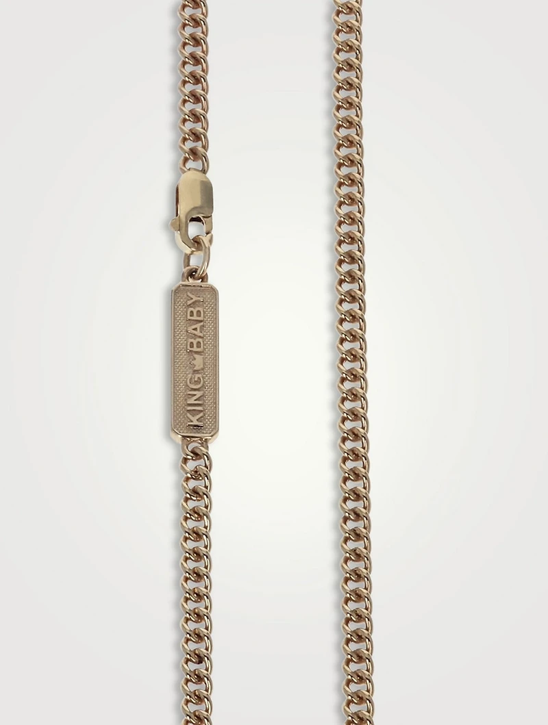 10K Gold Fine Curb Link Necklace