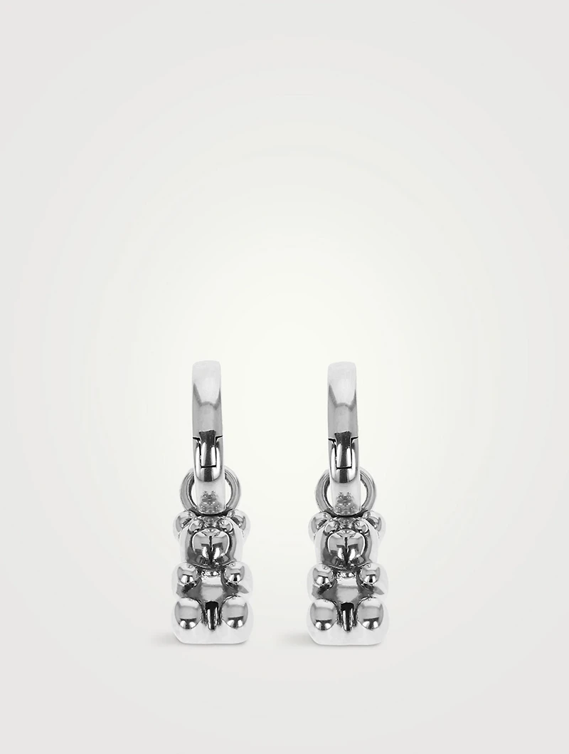 Silver Gummie Bear Earrings